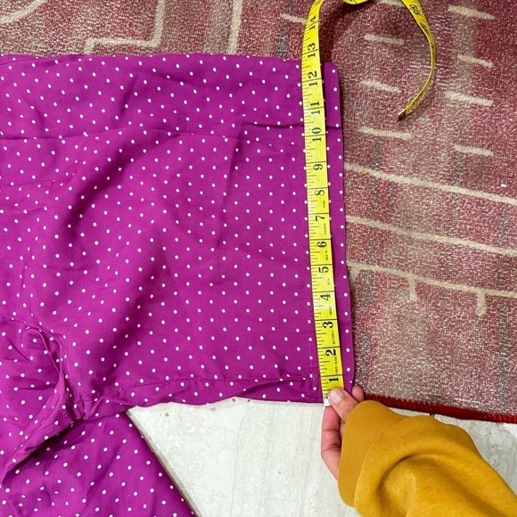 Vintage Gap High Waisted Purple Polka Dot Trouser Shorts Faux Skirt Size 11/12 - Picture 7 of 10